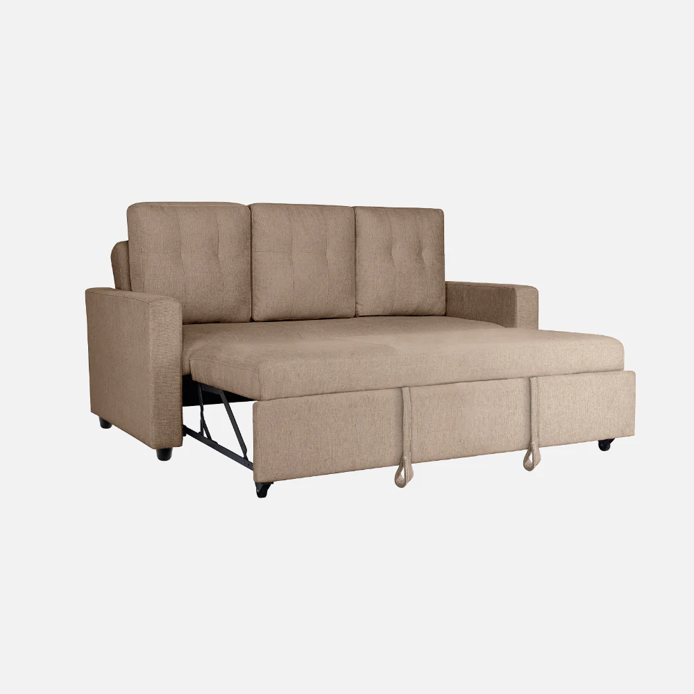 Ease Plaster Brown Fabric Sofa cum Bed - Image 6