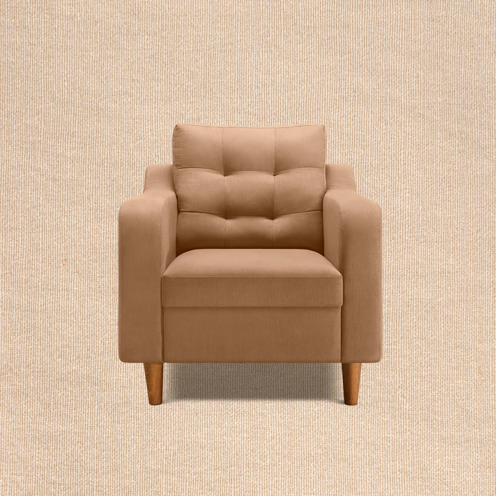 Ease Plus Beige Fabric 1 seater sofa - Image 2