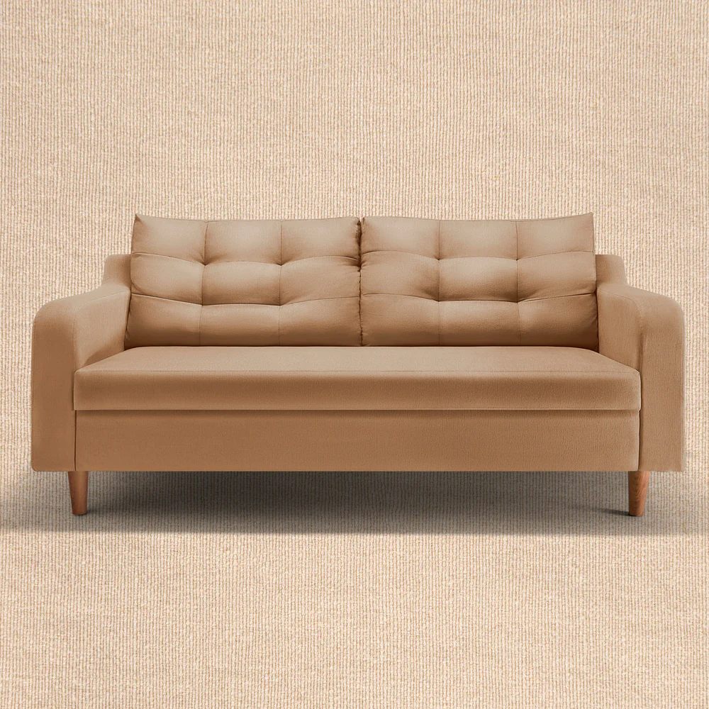 Ease Plus Beige Fabric 3 seater sofa - Image 2