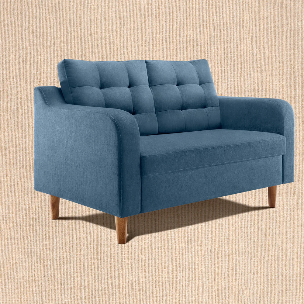 Ease Plus Blue Fabric 2 seater sofa - Image 3