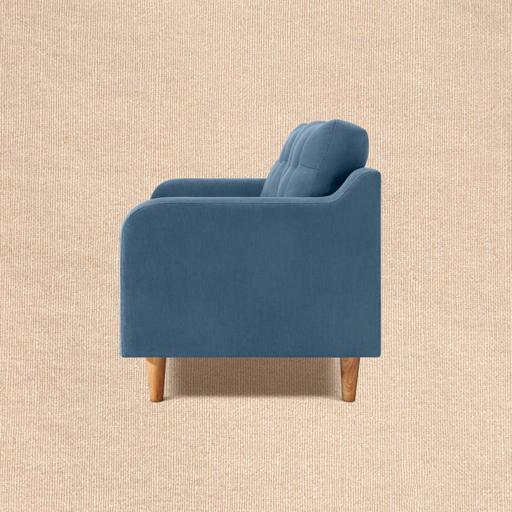 Ease Plus Blue Fabric 2 seater sofa - Image 6