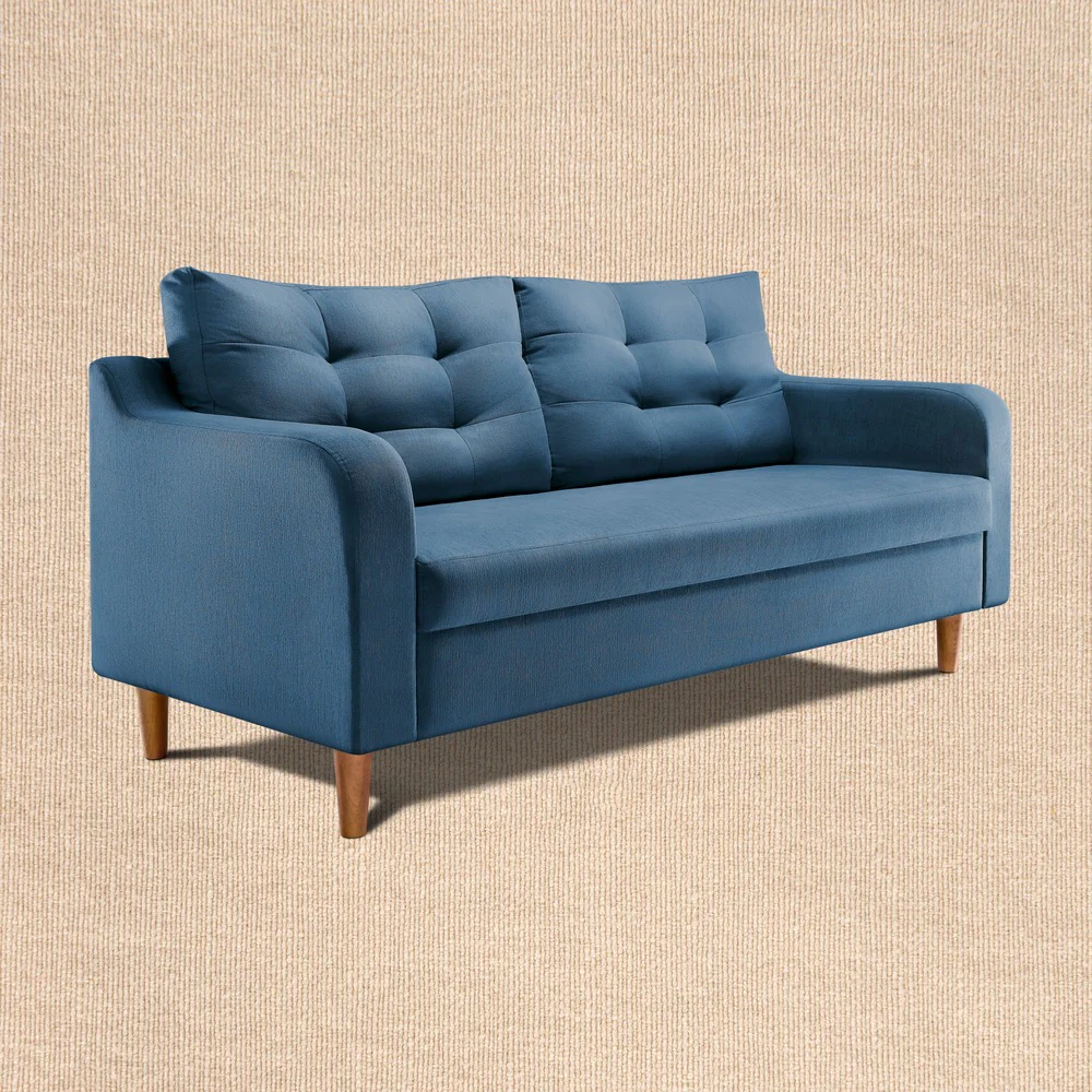 Ease Plus Blue Fabric 3 seater sofa - Image 3