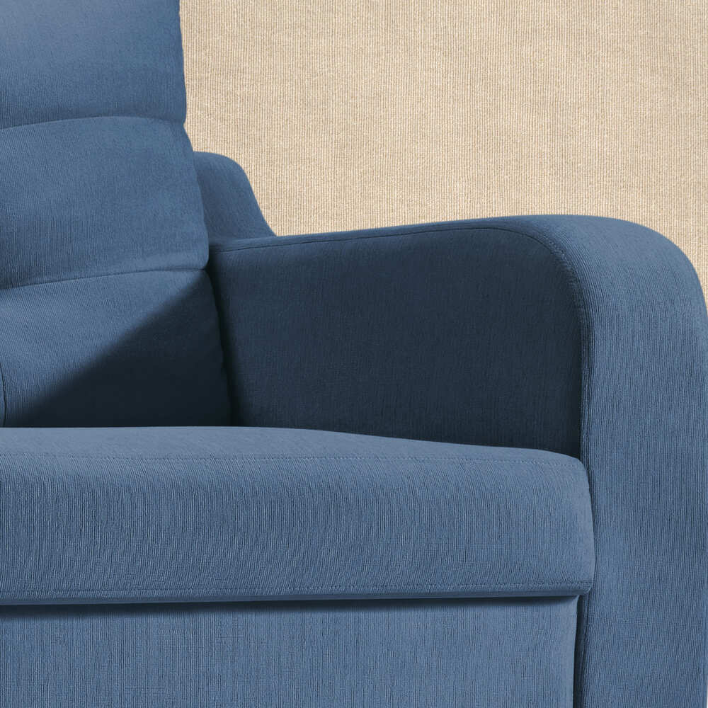 Ease Plus Blue Fabric 3 seater sofa - Image 8