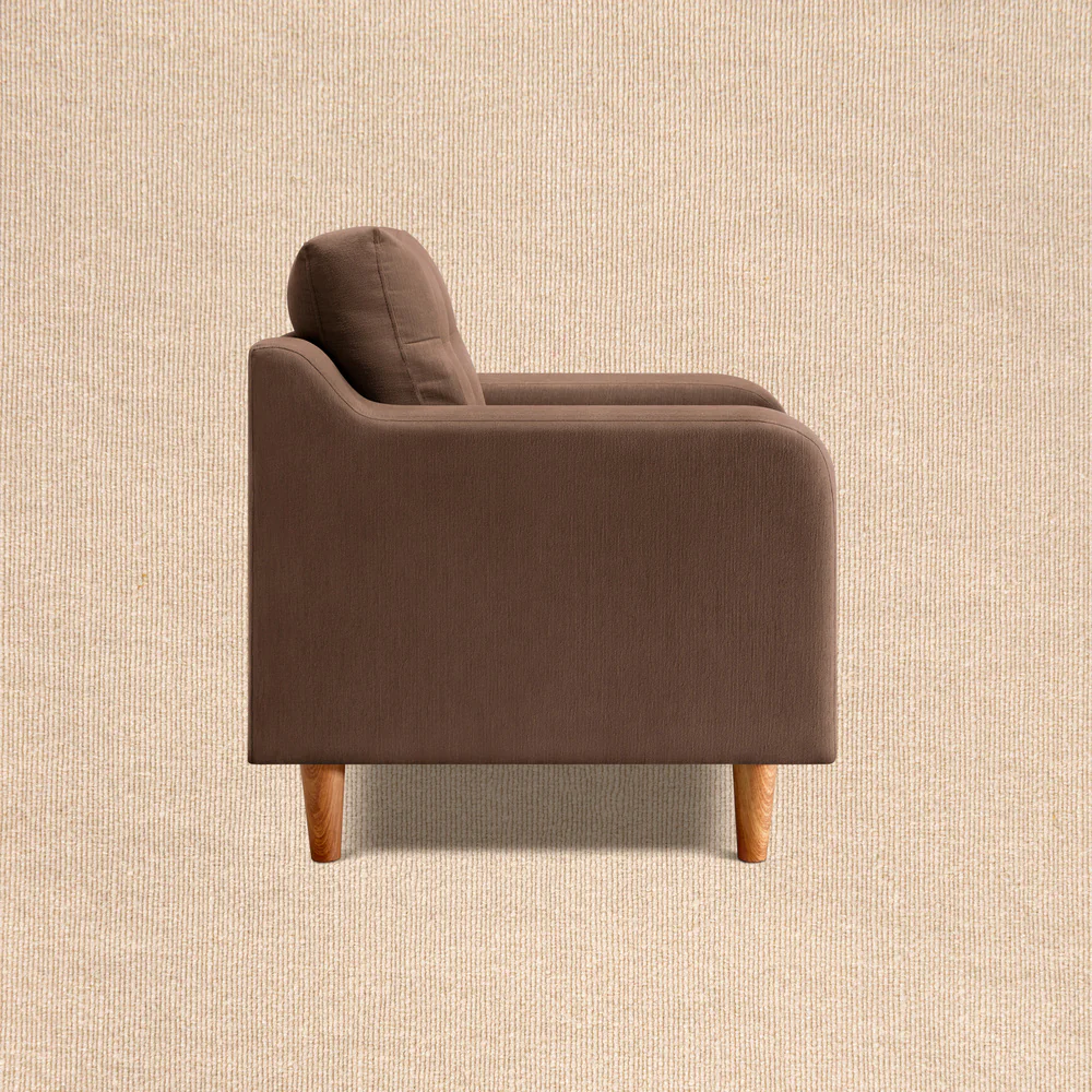 Ease Plus Brown Fabric 1 seater sofa - Image 5