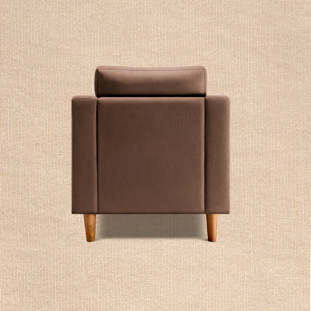 Ease Plus Brown Fabric 1 seater sofa - Image 7