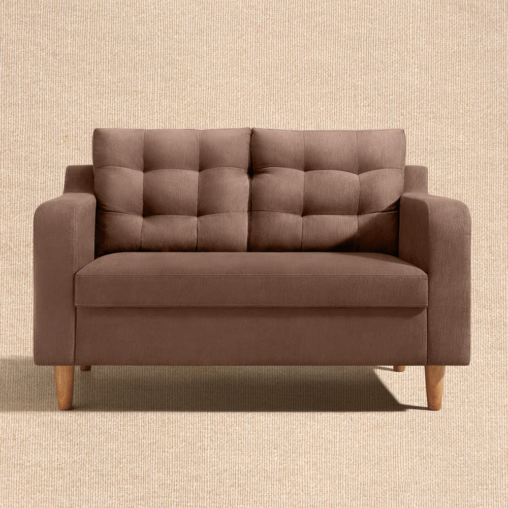 Ease Plus Brown Fabric 2 seater sofa - Image 2