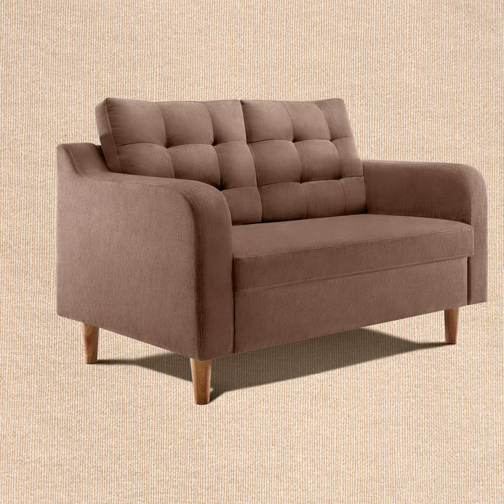Ease Plus Brown Fabric 2 seater sofa - Image 3