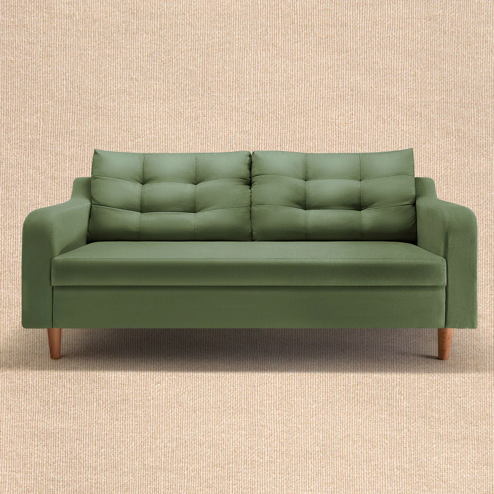 Ease Plus Green Fabric 3 seater sofa - Image 2