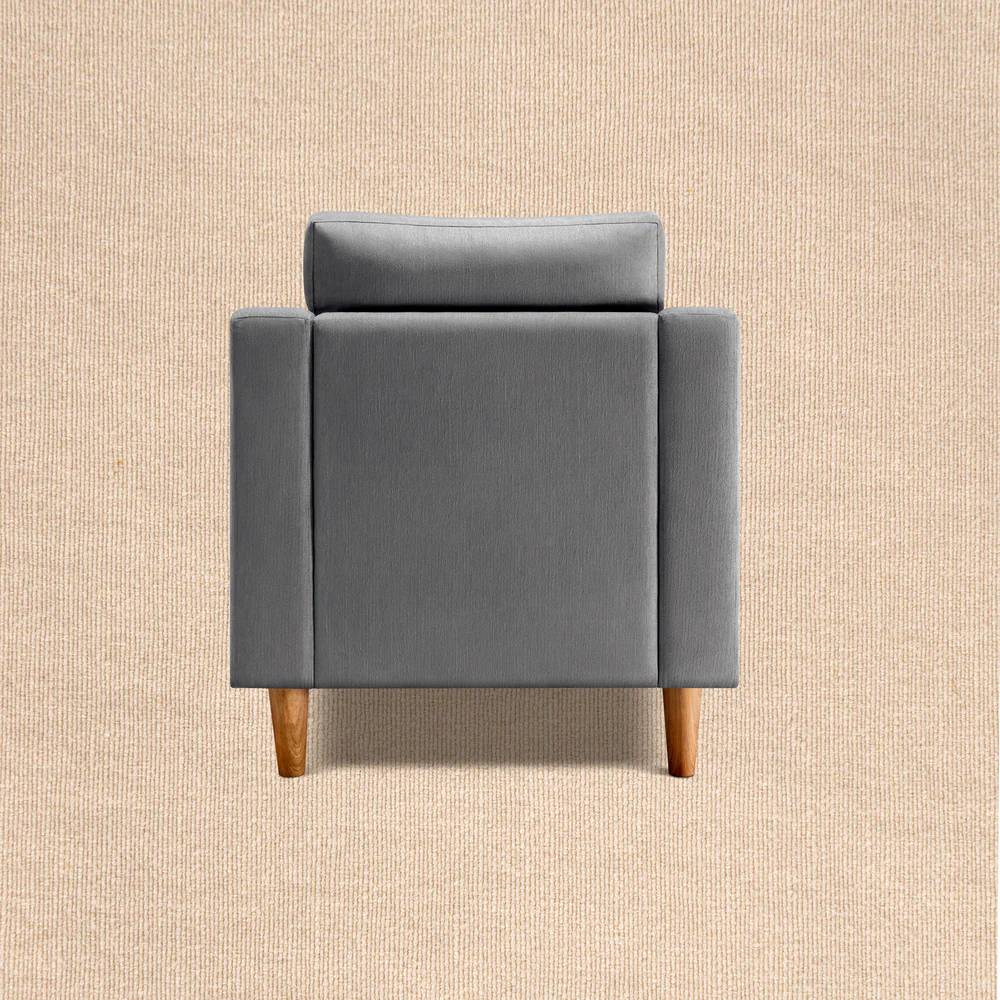 Ease Plus Grey Fabric 1 seater sofa - Image 3