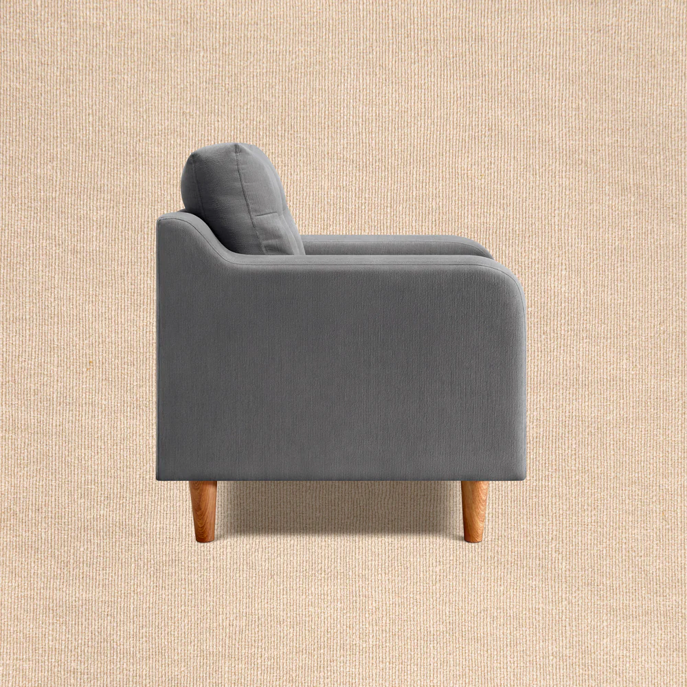 Ease Plus Grey Fabric 1 seater sofa - Image 8
