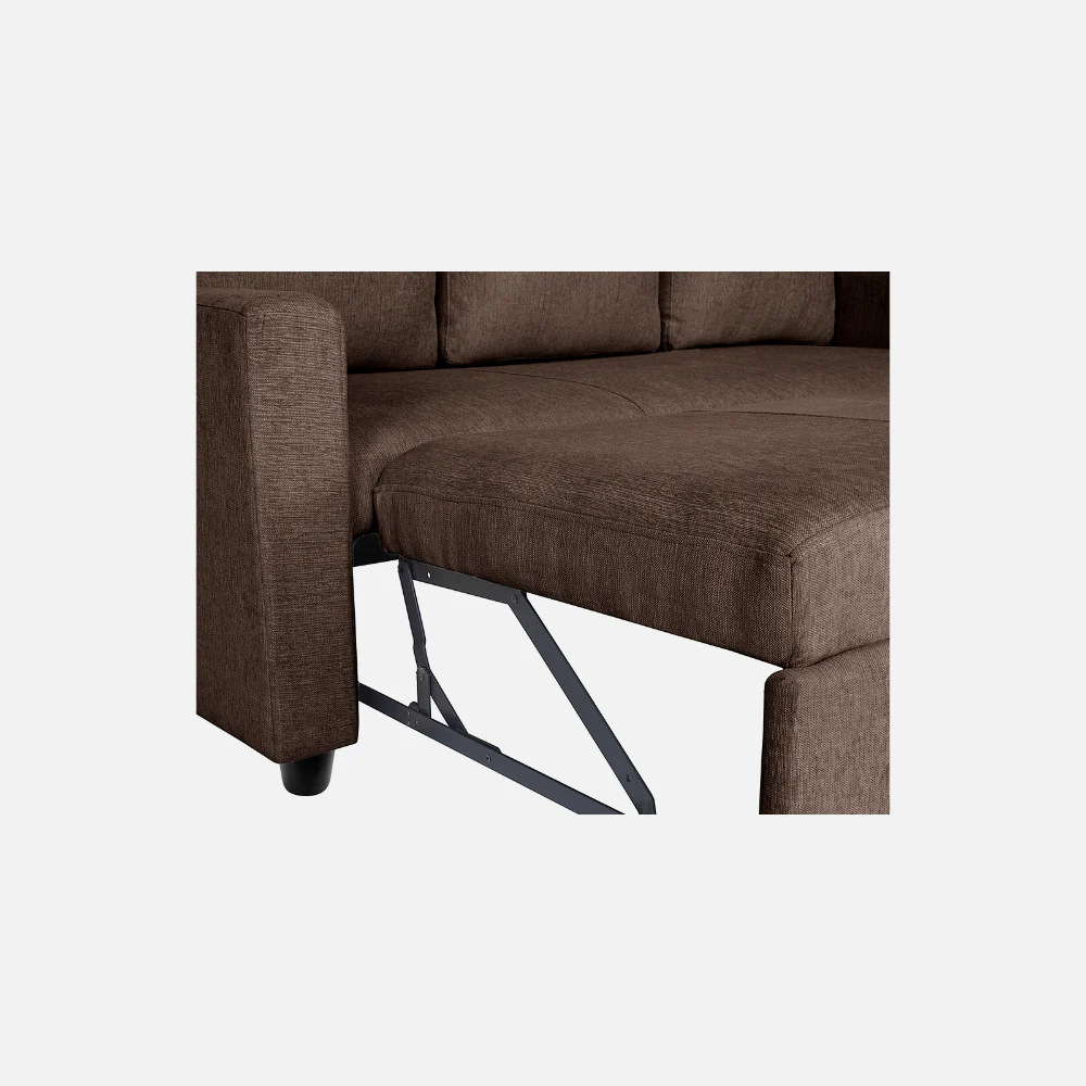 Ease Saddle Brown Fabric Sofa cum Bed - Image 15