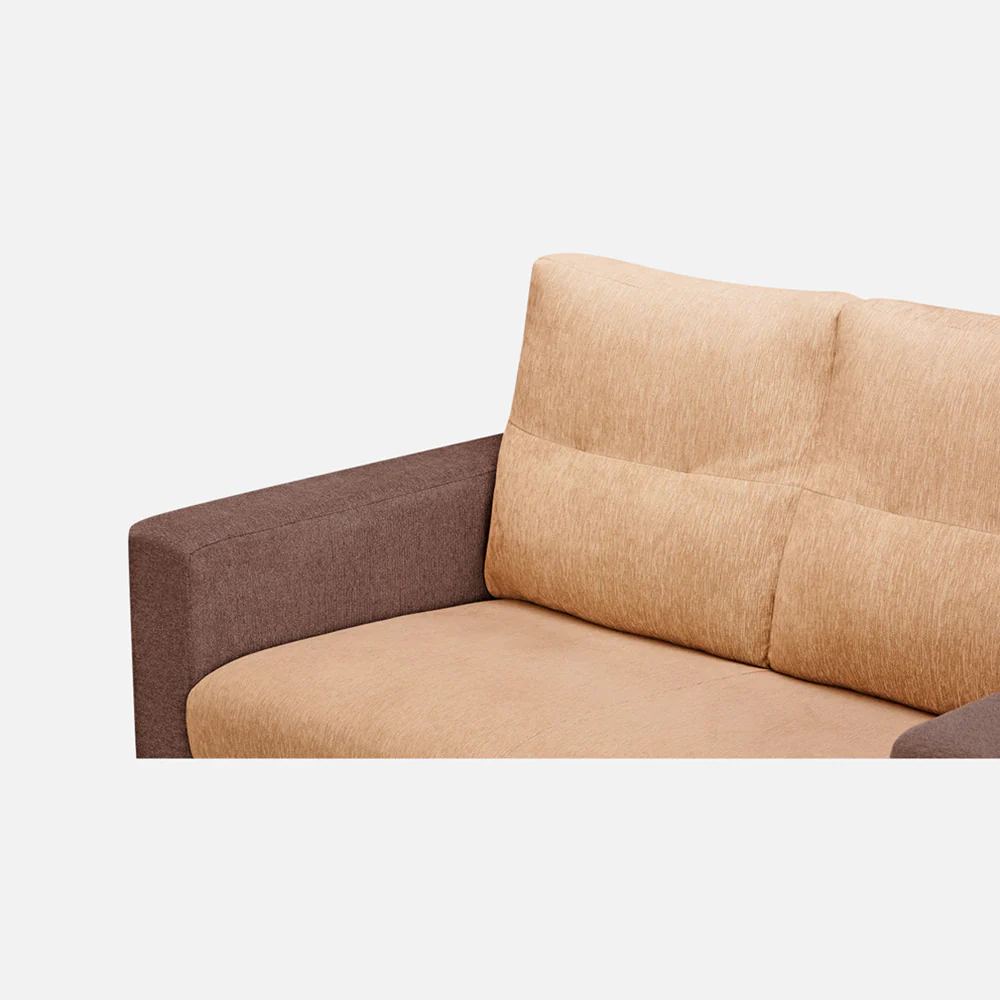 Ease Sand Brown Fabric 2 Seater Sofa - Image 6
