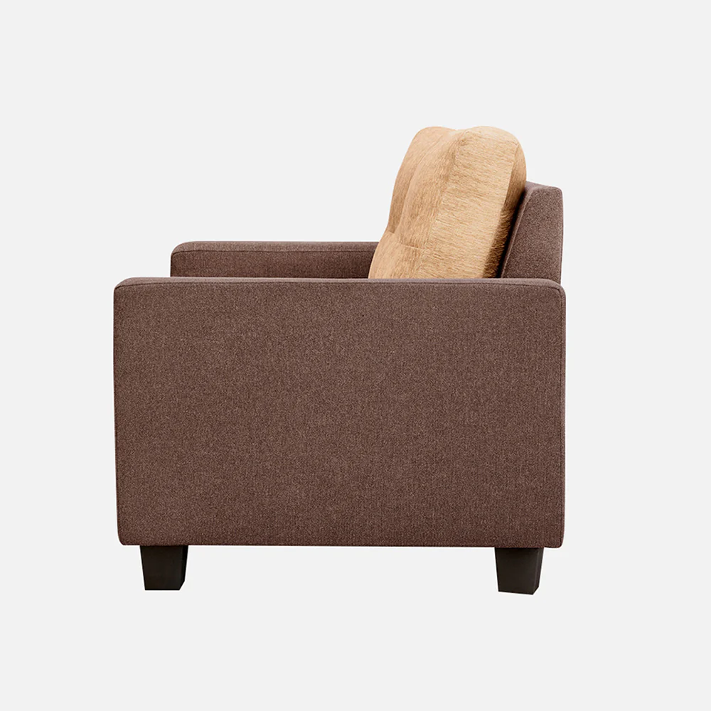Ease Sand Brown Fabric 2 Seater Sofa - Image 7