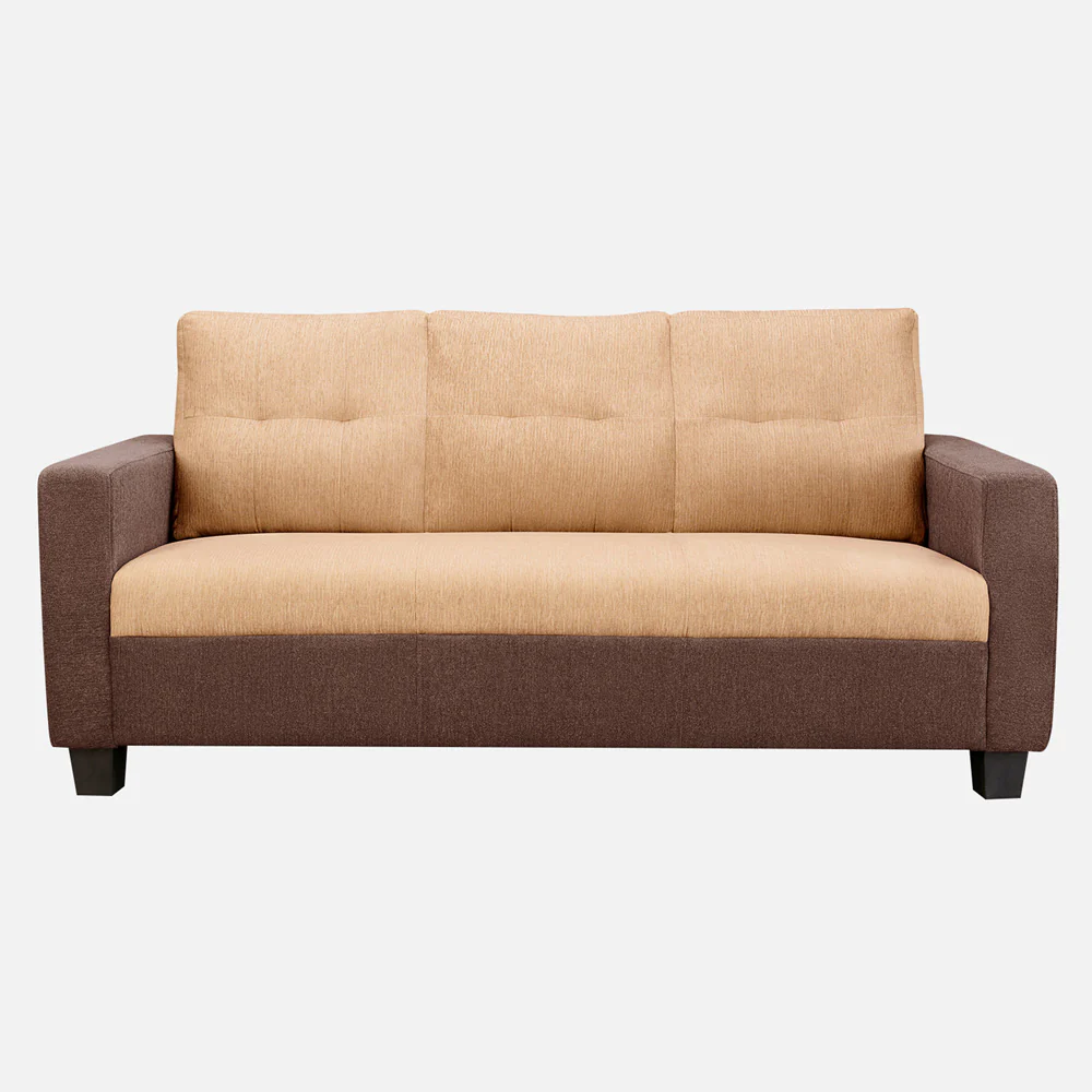 Ease Sand Brown Fabric 3 Seater Sofa - Image 2