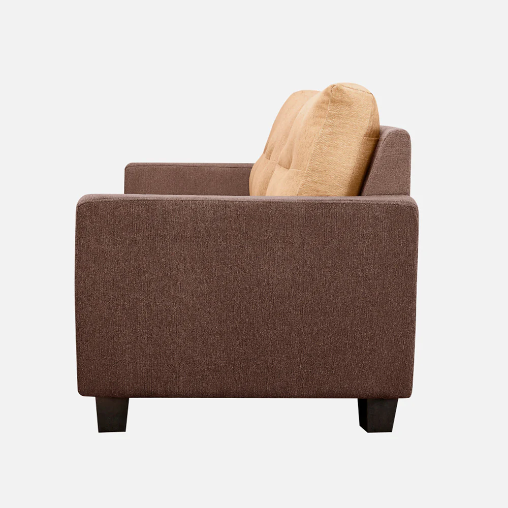 Ease Sand Brown Fabric 3 Seater Sofa - Image 6