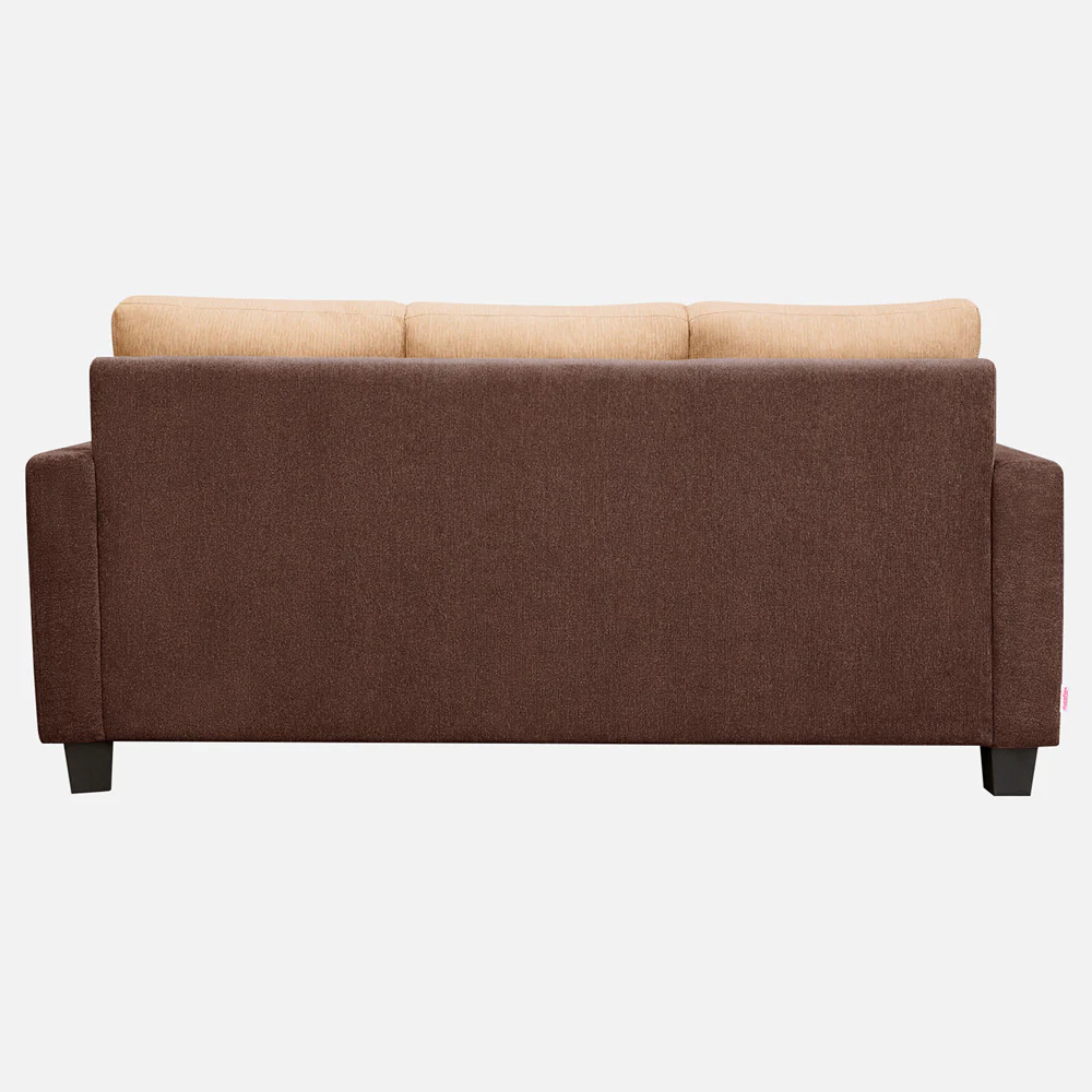 Ease Sand Brown Fabric 3 Seater Sofa - Image 7