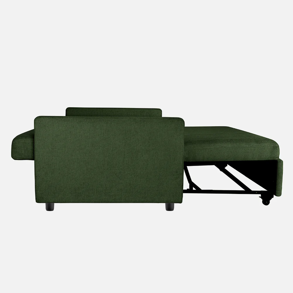 Ease Sap Green Fabric Sofa cum Bed - Image 10