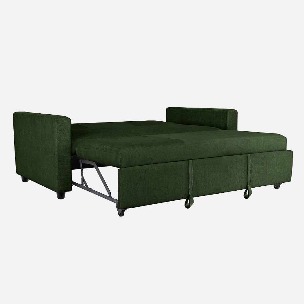 Ease Sap Green Fabric Sofa cum Bed - Image 14