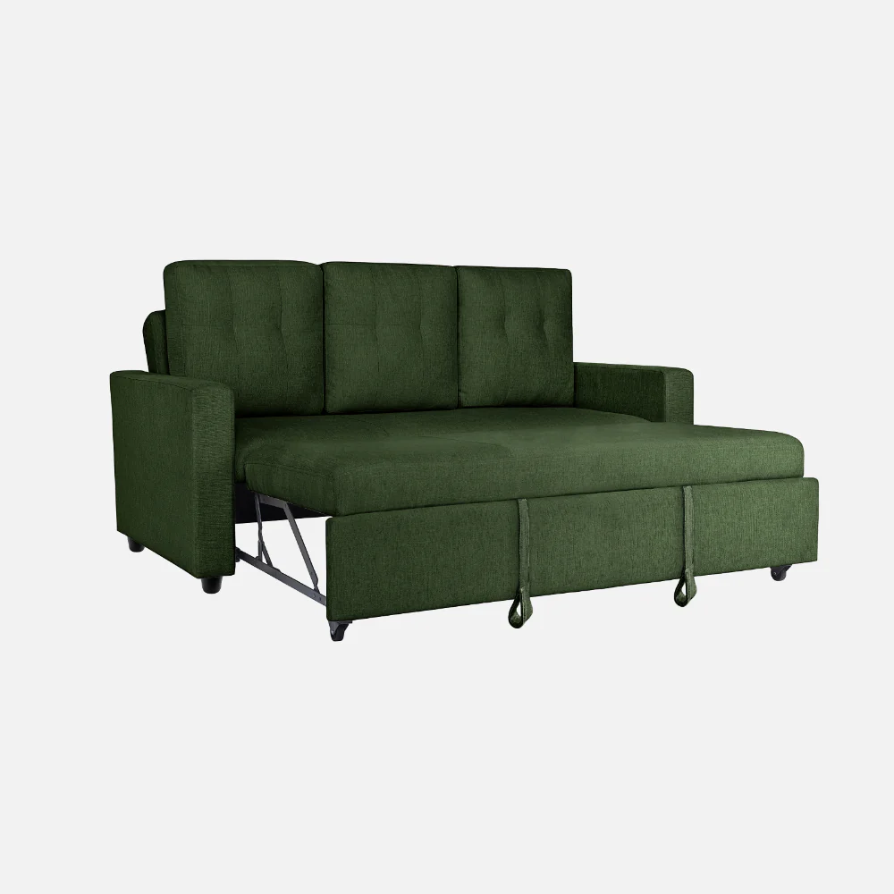 Ease Sap Green Fabric Sofa cum Bed - Image 6
