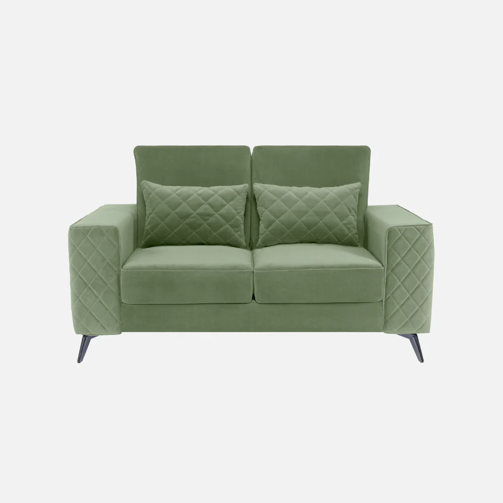 Eden Jade Green Fabric 2 Seater Sofa - Image 2