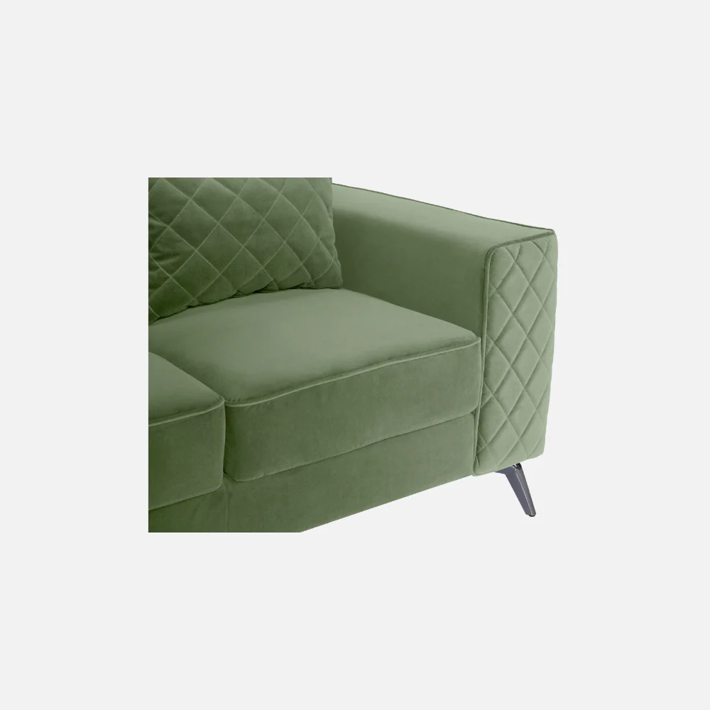 Eden Jade Green Fabric 2 Seater Sofa - Image 5