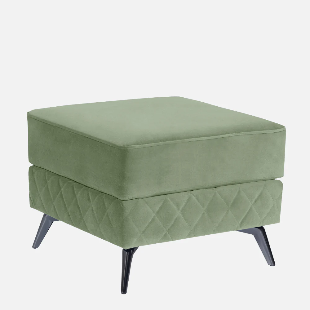 Eden Jade Green Fabric Ottoman - Image 3