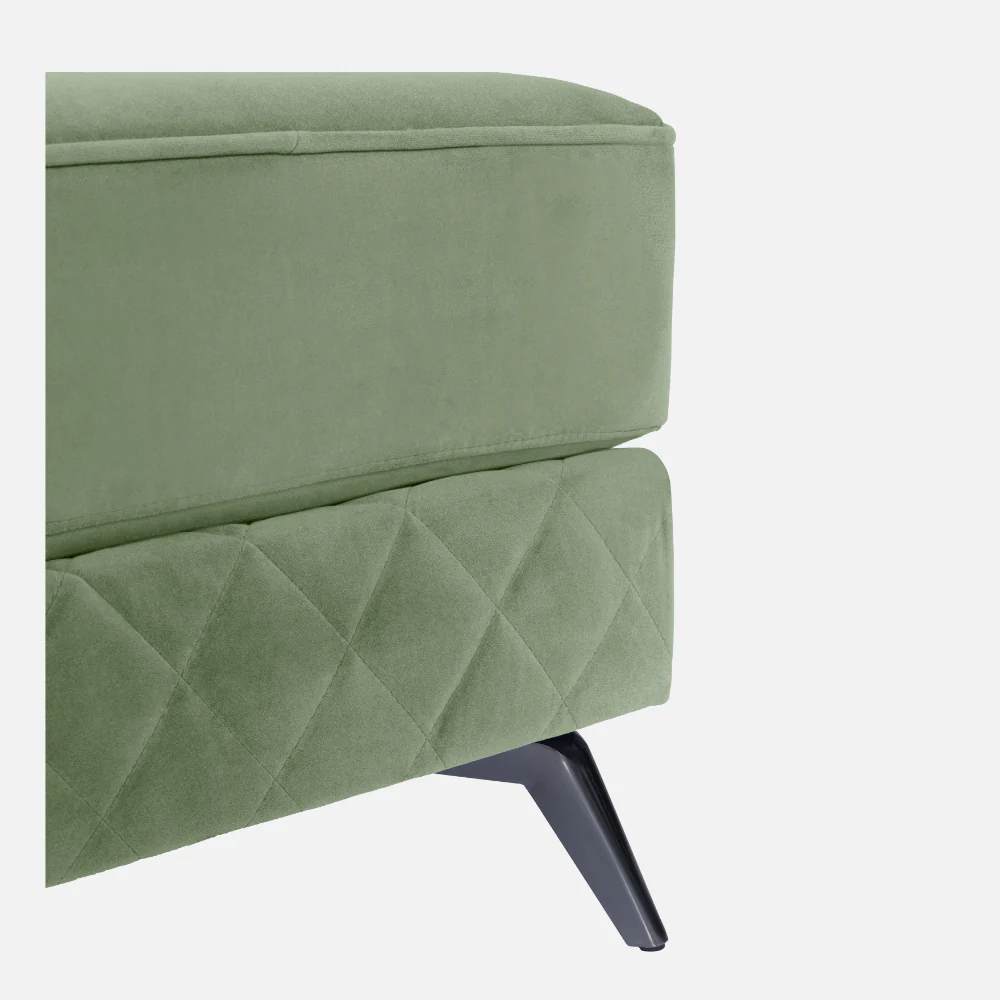 Eden Jade Green Fabric Ottoman - Image 5