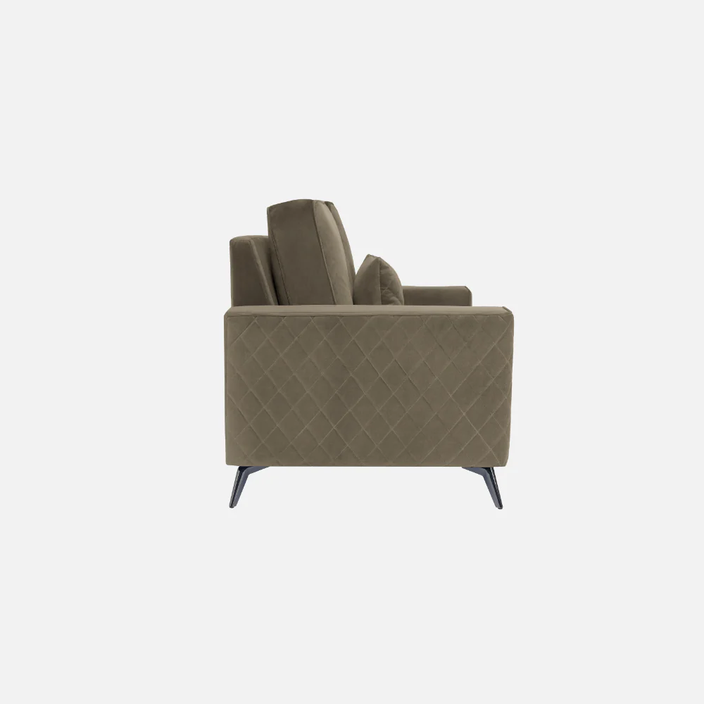 Eden Quartz Brown Fabric 2 Seater Sofa - Image 7