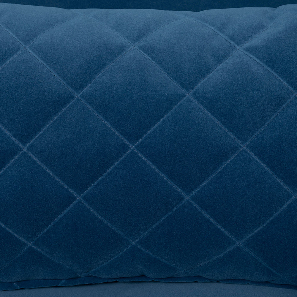 Eden Sapphire Blue Fabric 1 Seater Sofa - Image 5