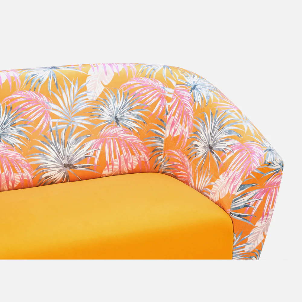 Meadow Mustard Palm Loveseat - Image 5