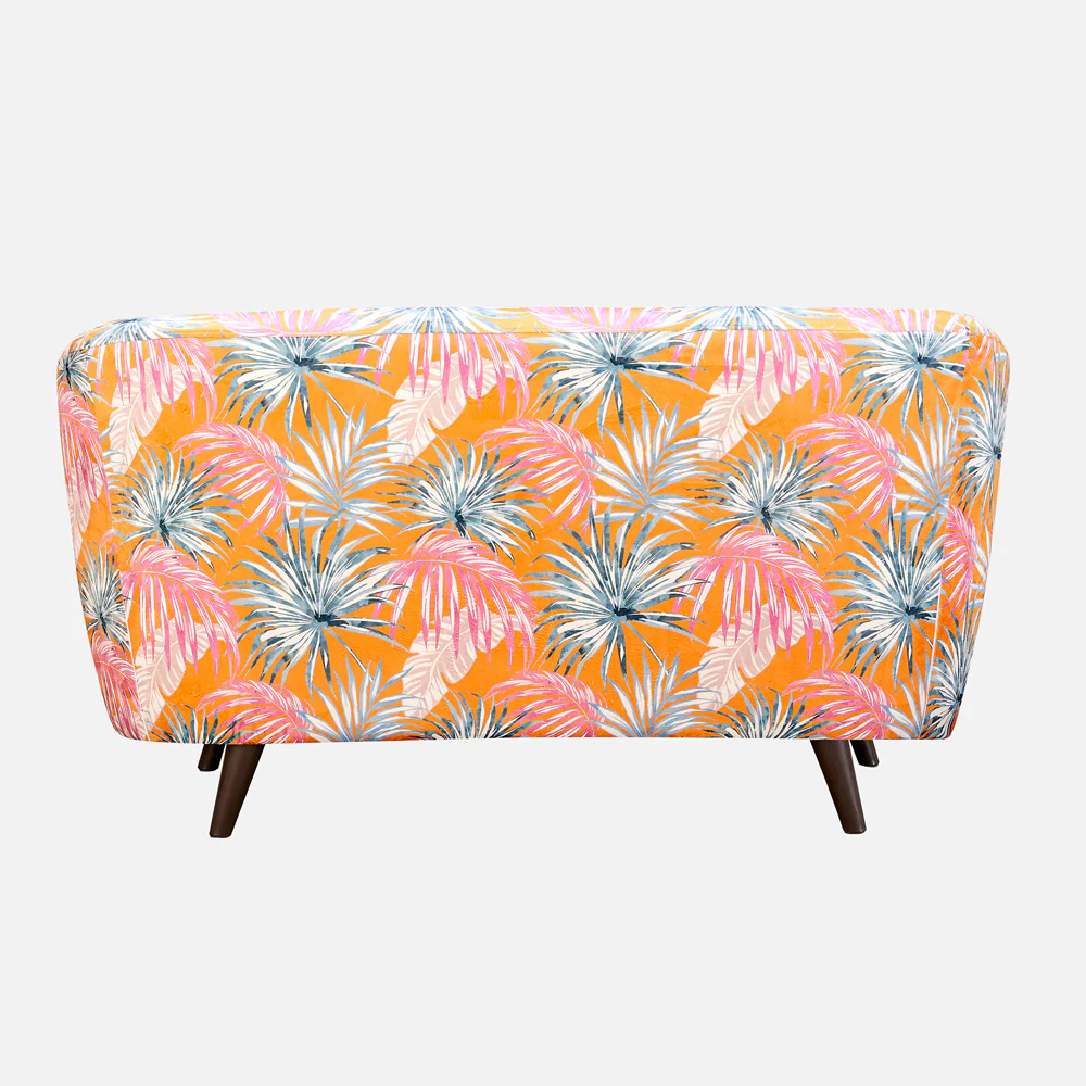 Meadow Mustard Palm Loveseat - Image 7