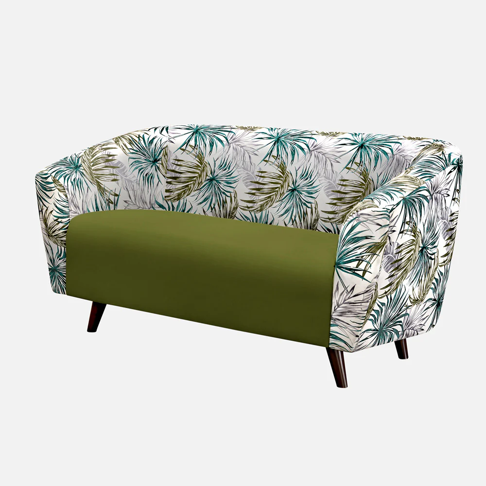 Meadow Kale Green Palm Loveseat - Image 3