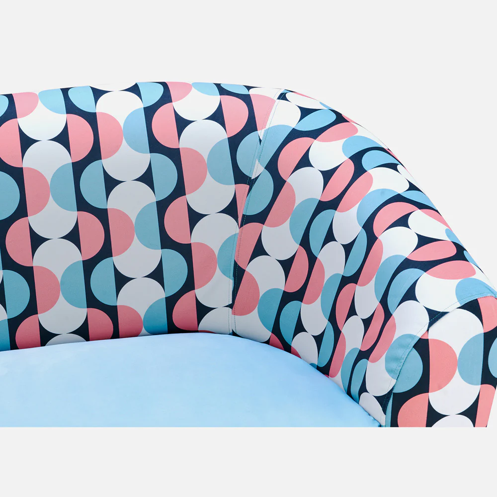 Meadow Light Cyan Interlace Loveseat - Image 5