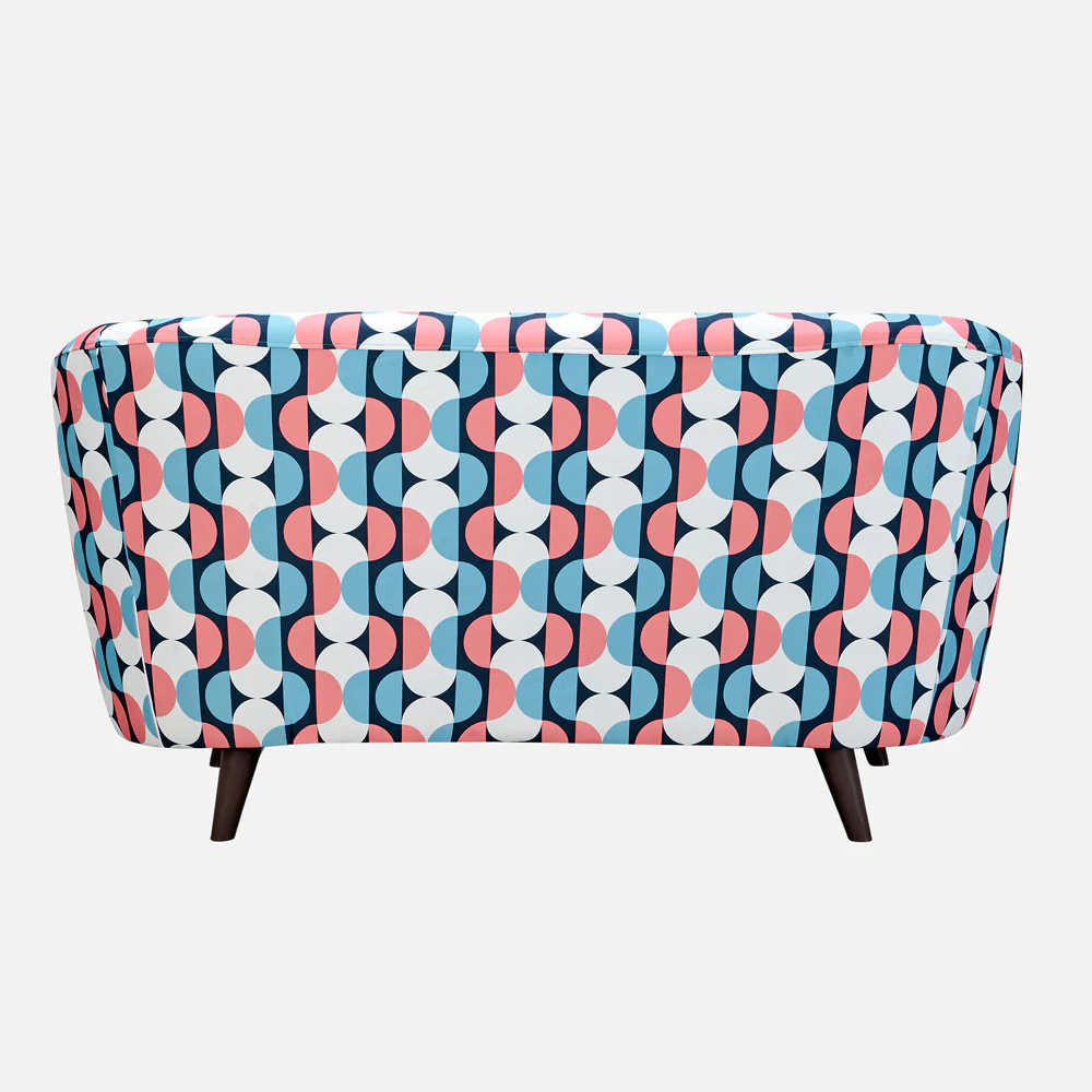 Meadow Light Cyan Interlace Loveseat - Image 7