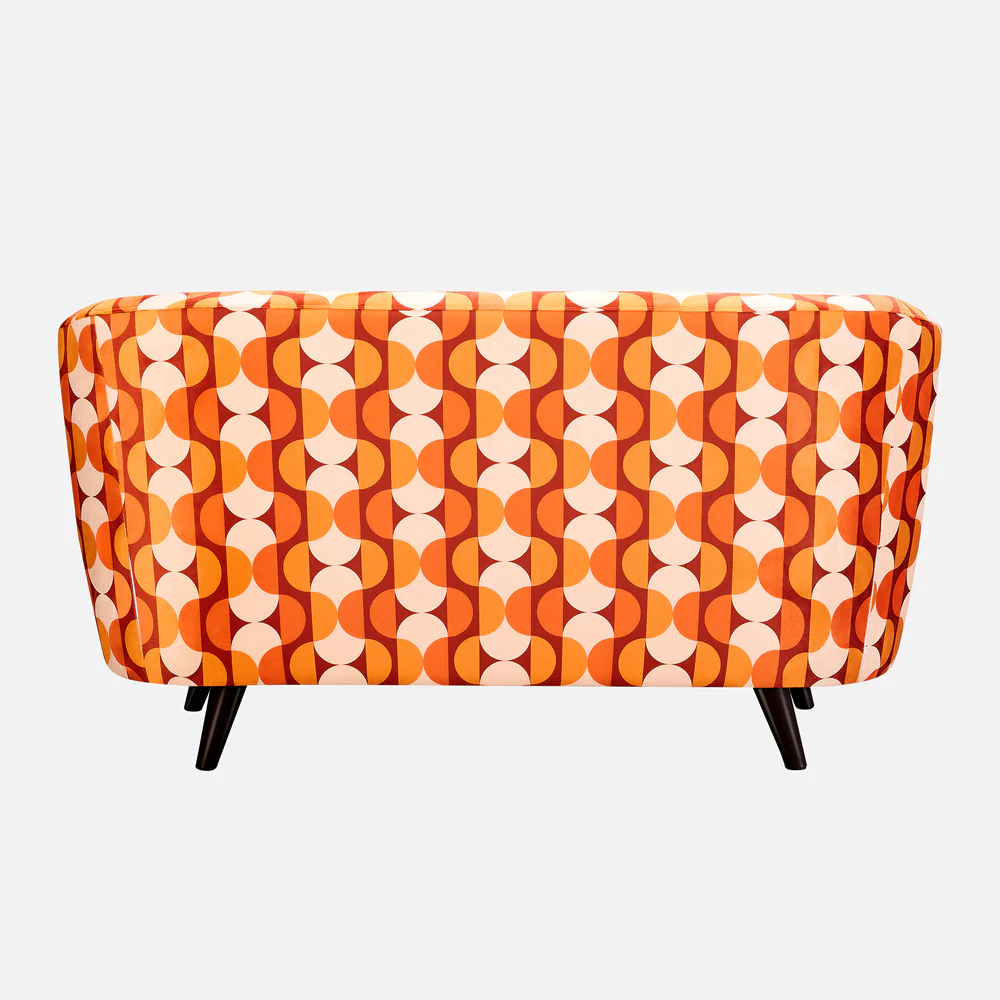 Meadow Tangerine Interlace Loveseat - Image 7