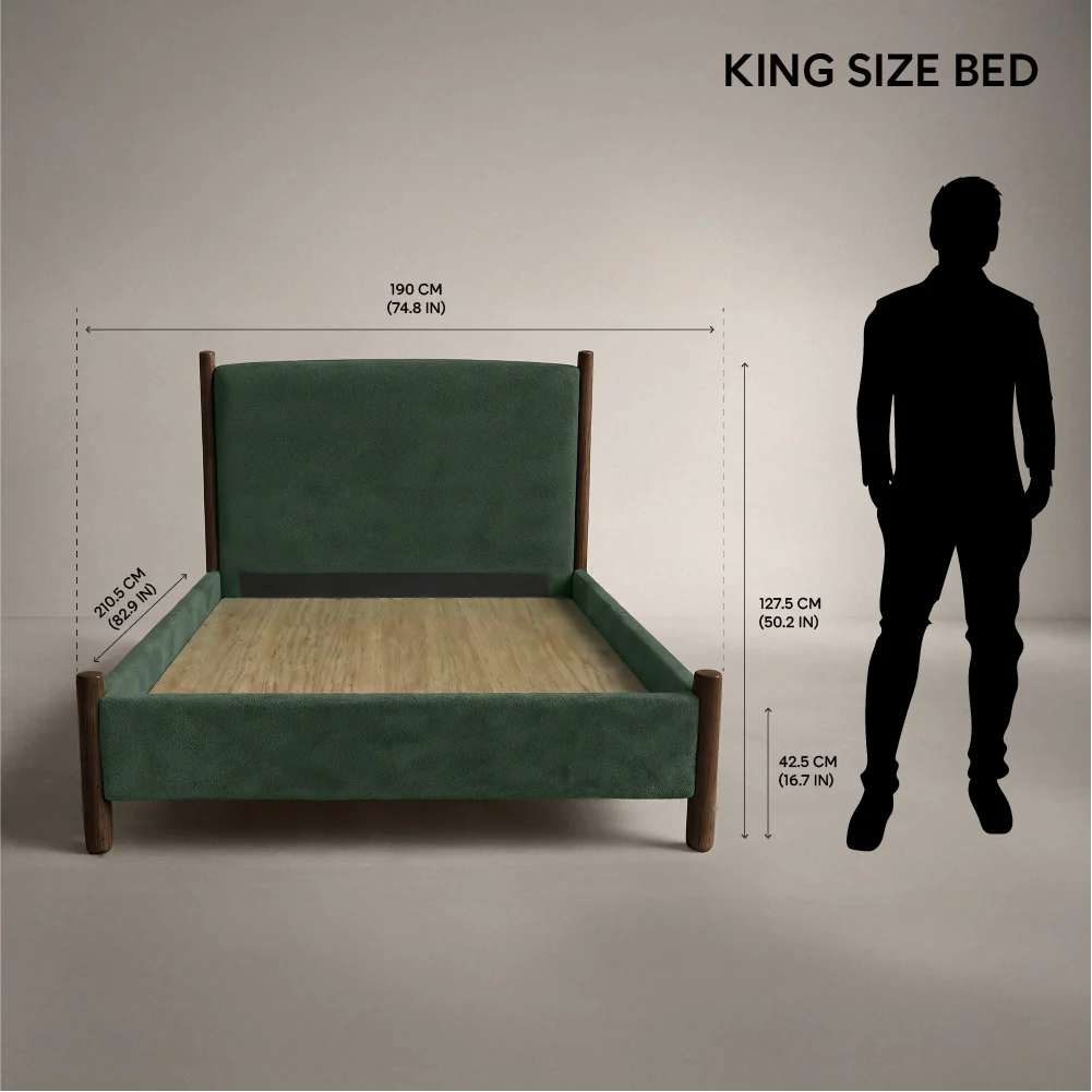 Orra Upholstered Bed - Smoked Pine Green - Image 6