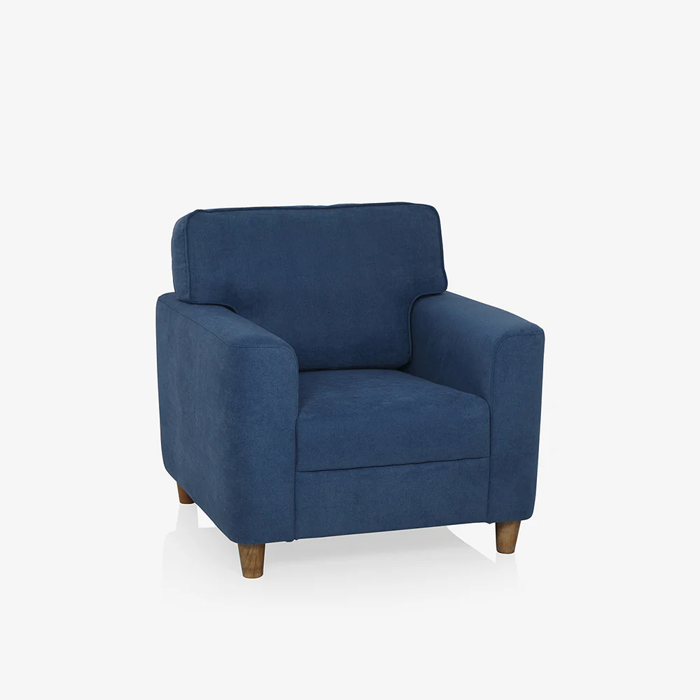 Utopia Blue Fabric 1 seater sofa - Image 3