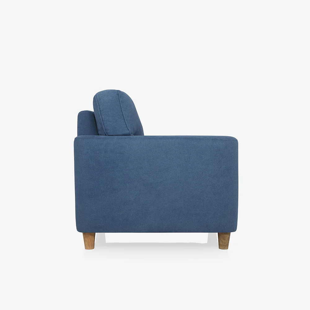 Utopia Blue Fabric 1 seater sofa - Image 7