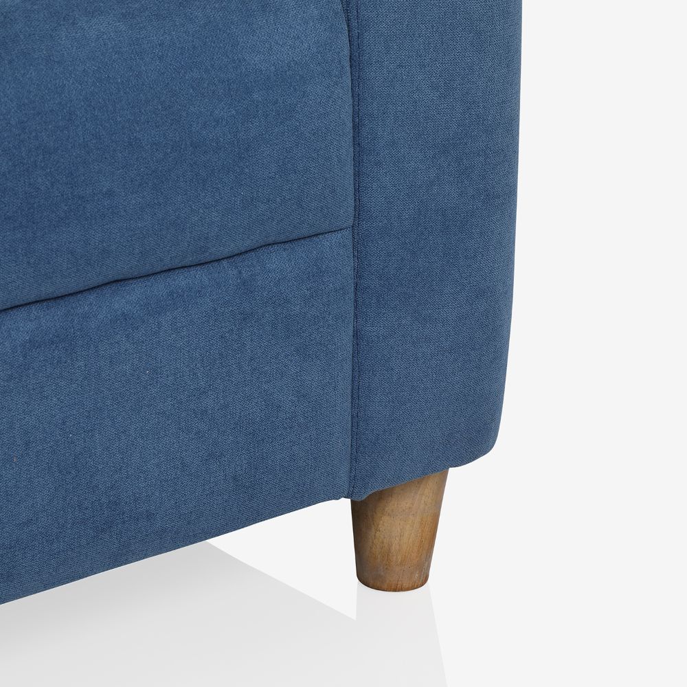 Utopia Blue Fabric 3 Seater Sofa - Image 6