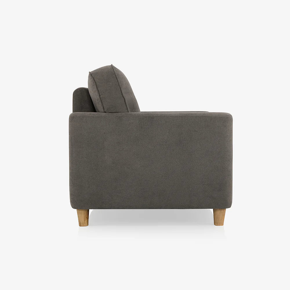 Utopia Grey Fabric 1 seater sofa - Image 8