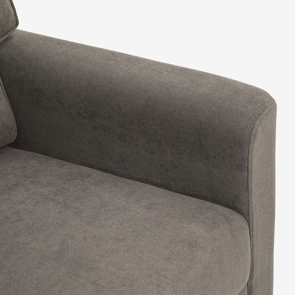 Utopia Grey Fabric 3 Seater Sofa - Image 5