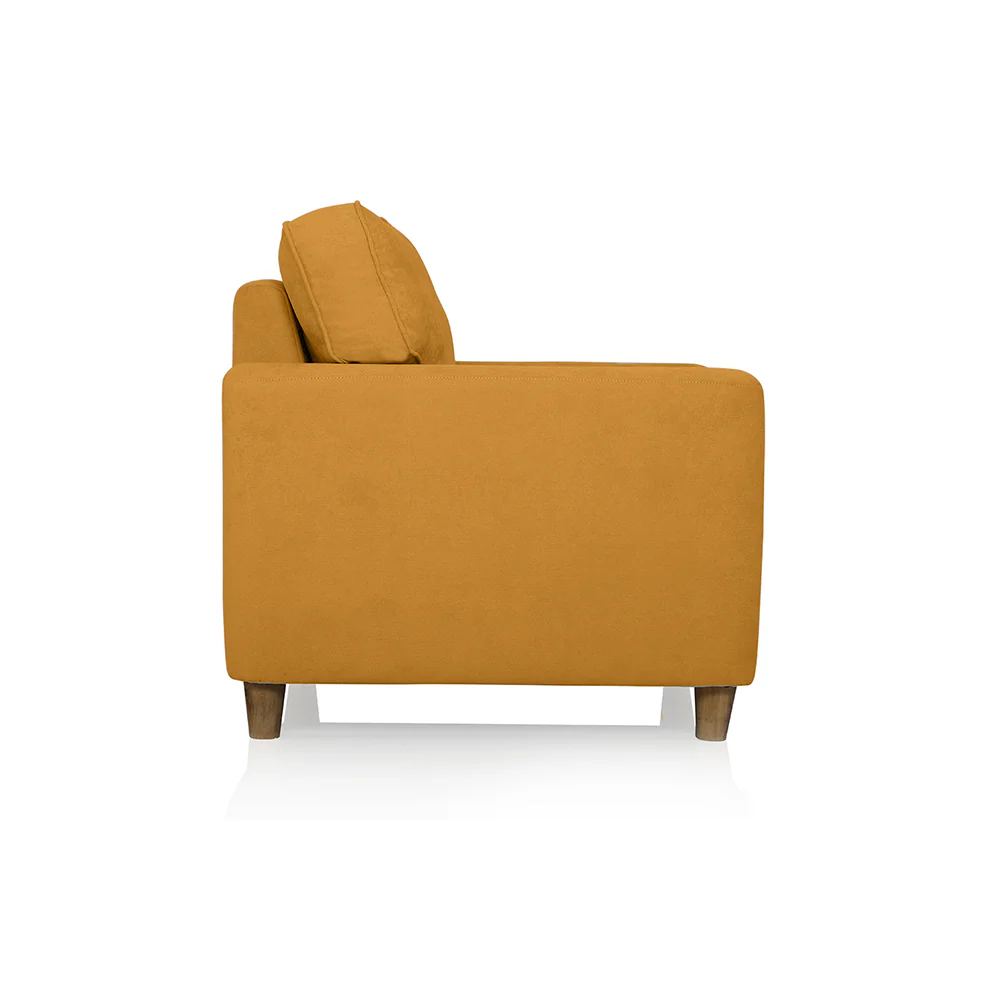 Utopia Yellow Fabric 1 seater sofa - Image 7
