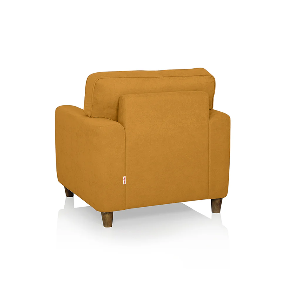 Utopia Yellow Fabric 1 seater sofa - Image 8