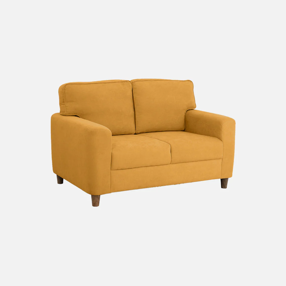 Utopia Yellow Fabric 2 seater sofa - Image 3