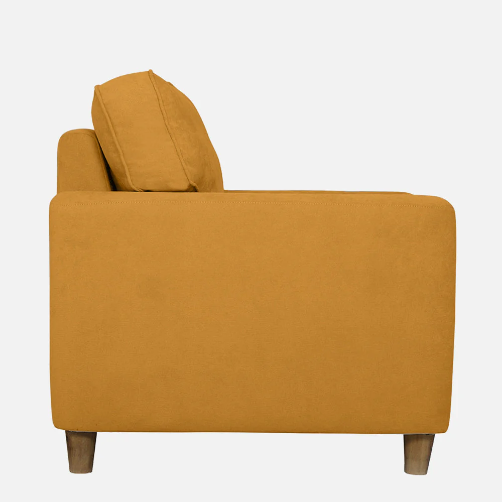 Utopia Yellow Fabric 2 seater sofa - Image 7
