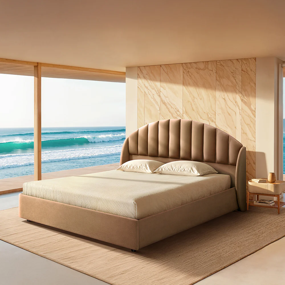 Wave Plus Adjustable Bed Celeste Upholstered Bed (Brown)+ Wave Kinect Propel Mattress 8"(20.3cm) - Image 2