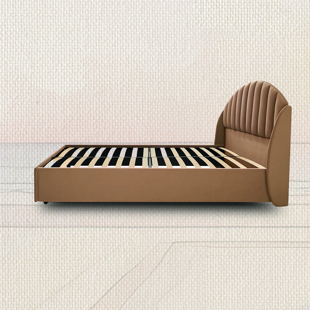 Wave Plus Adjustable Bed Celeste Upholstered Bed (Brown)+ Wave Kinect Reva Mattress 8"(20.3cm) - Image 10