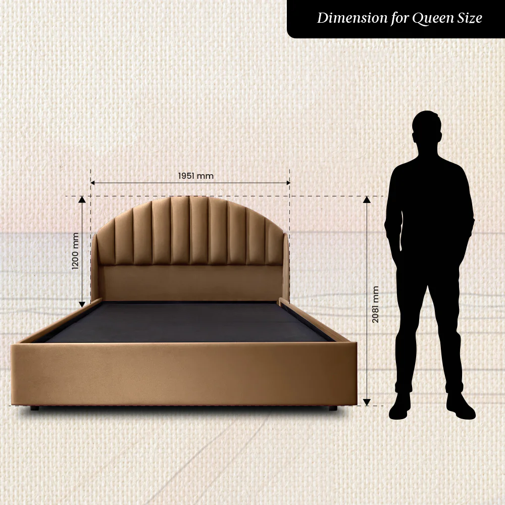 Wave Plus Adjustable Bed Celeste Upholstered Bed (Brown)+ Wave Kinect Reva Mattress 8"(20.3cm) - Image 11