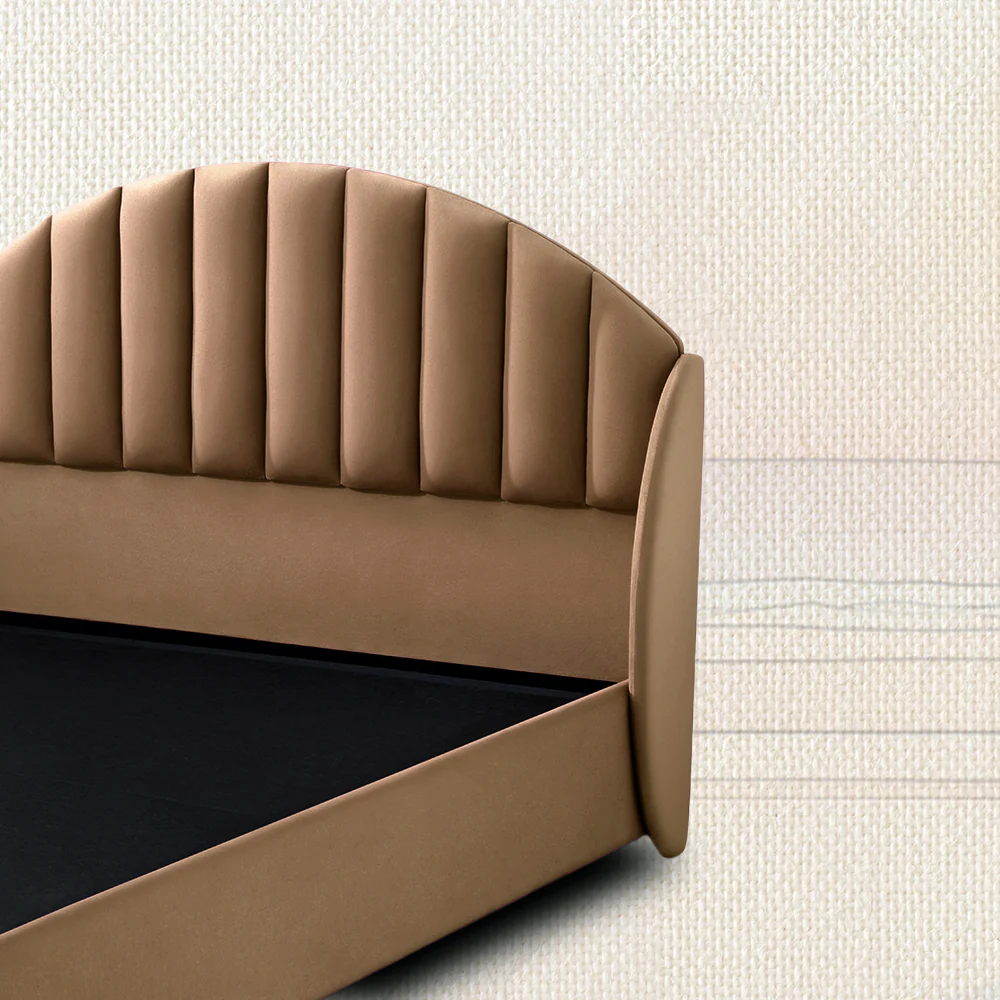 Wave Plus Adjustable Bed Celeste Upholstered Bed (Brown)+ Wave Kinect Reva Mattress 8"(20.3cm) - Image 6