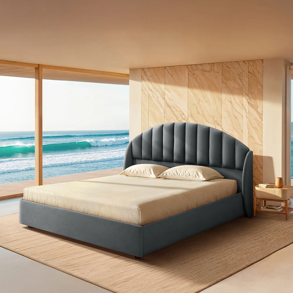 Wave Plus Adjustable Bed Celeste Upholstered Bed (Grey)+ Wave Kinect Strength Mattress 8"(20.3cm) - Image 2